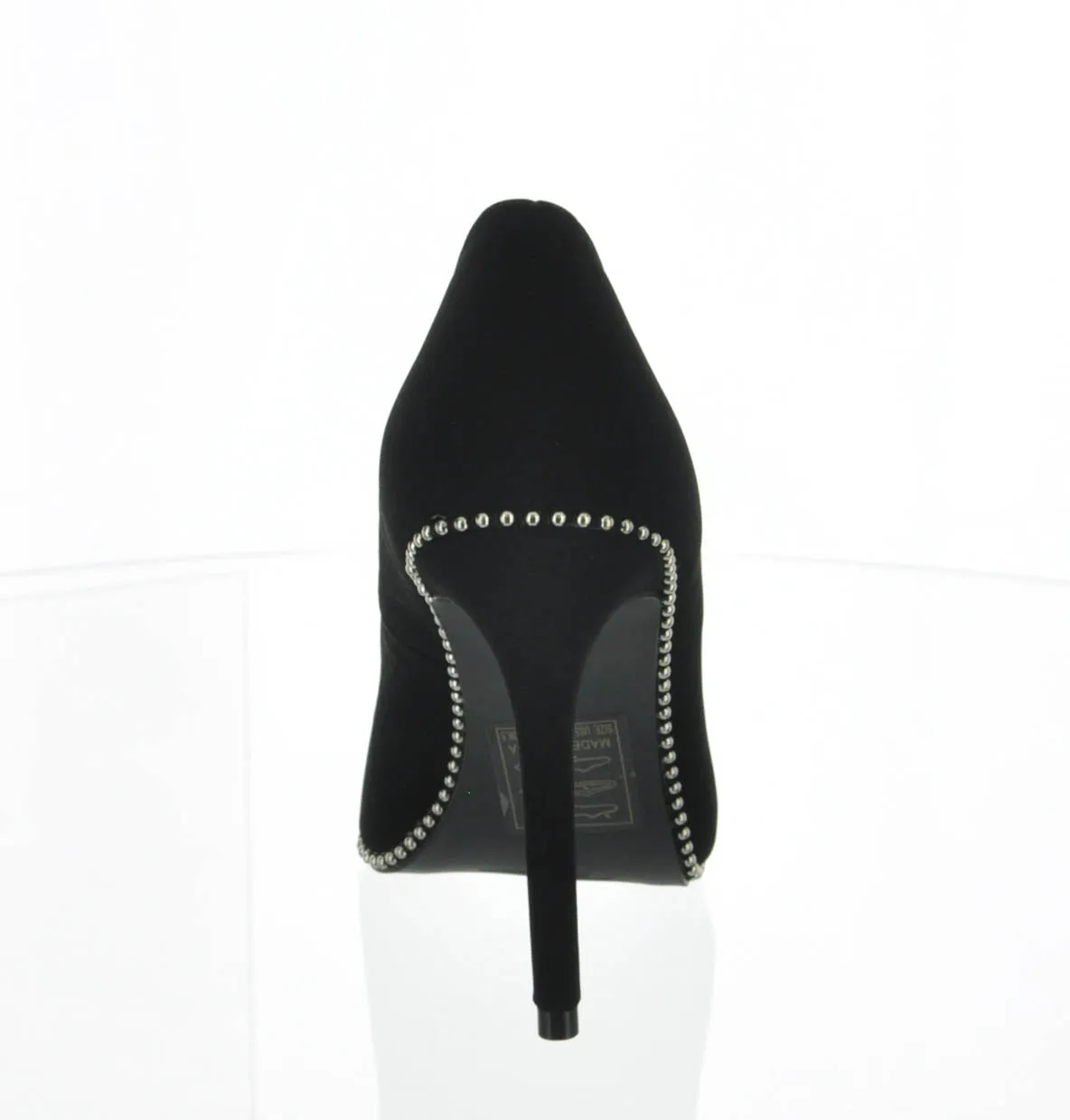 WOMAN'S SHOES BLACK SUEDE HEELS SHOW-13