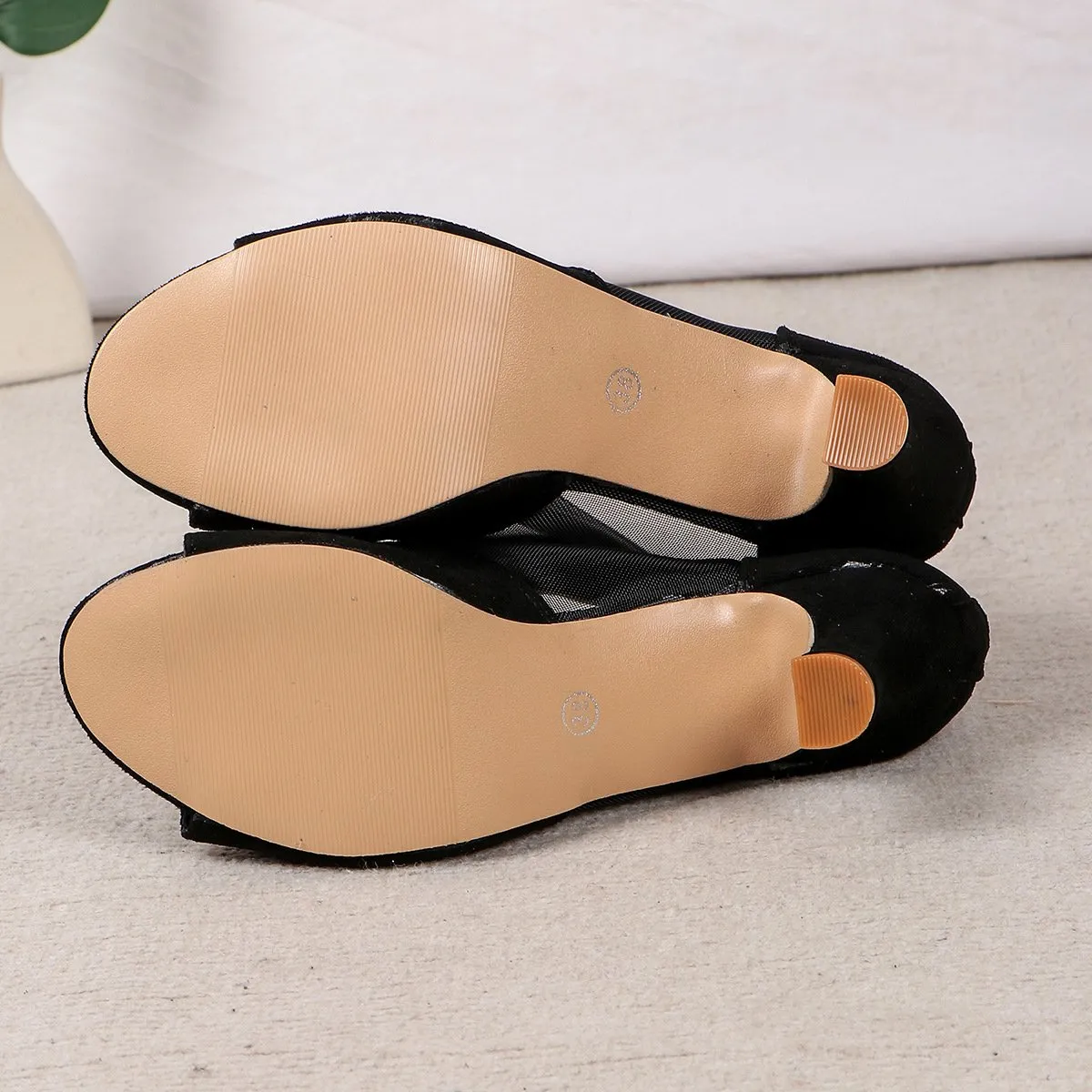Women’s Fashionable Mesh Hollow Dress Sandals 93009100S